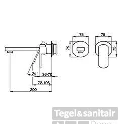 Huber Dado Inbouw Wastafelmengkraan Chroom DD.002510.21