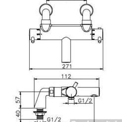 Huber Kiruna Bad/douchethermostaat Chroom KR.T24010.21