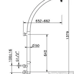 Huber Kiruna Douchekolom Chroom 808.KR01H.CR