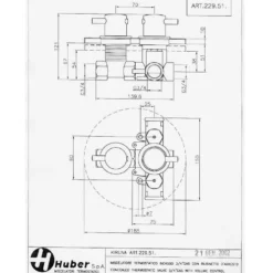 Huber Kiruna Inbouw Thermostaat 22951HCR