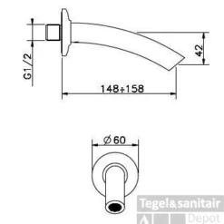 Huber Kyoto Baduitloop Chroom 64.10H.CR