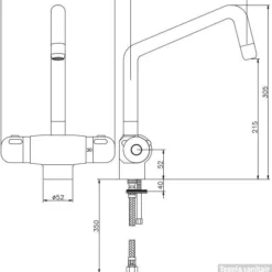 Huber Plus Thermostatische Keukenkraan Chroom 12755HCR