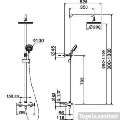 Huber Soft Douchekolom Thermostaat Chroom SF.C82010.21