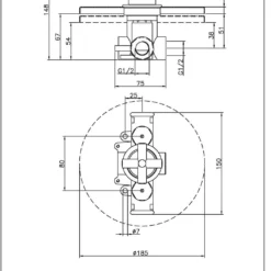 Huber Suite Inbouw Thermostaat Zonder Stopkraan 23501HCR