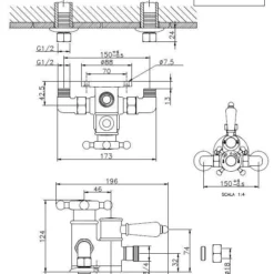 Huber Victorian Douchethermostaat Brons 150VT01HBA -Baden Luxe Verkoop huber victorian douchethermostaat brons 150vt01hba 2