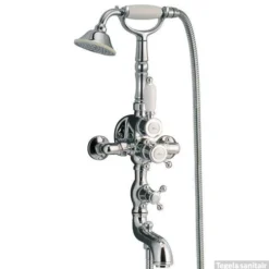 Huber Victorian Thermostatische Badkraan Met Douchegarnituur Chroom-Goud 198VT01HCA