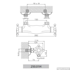 Huber Victorian Thermostatische Douchekraan RVS 25001HNS