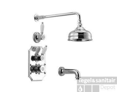 Huber Victorian Thermostatische Inbouw Doucheset RVS 916VT01HNS 2 Huber Victorian Thermostatische Inbouw Doucheset RVS 916VT01HNS - Afbeelding 2