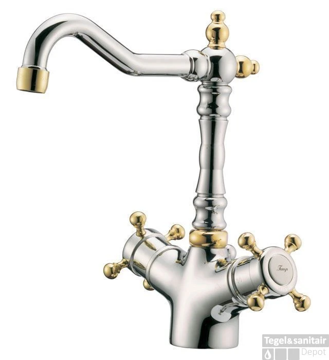 Wastafelmengkraan Thermostatische Huber Victorian 15401HCR Chroom 2 Wastafelmengkraan Thermostatische Huber Victorian 15401HCR Chroom - Afbeelding 2