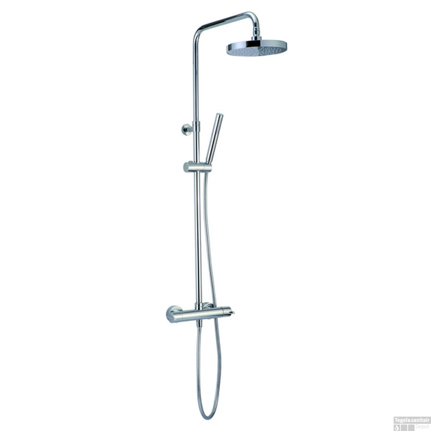 Huber Tratto Douchekolom Met Thermostaat Chroom TTC8201021