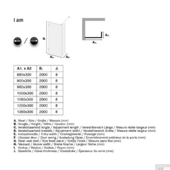 Inloopdouche By Sealskin 'I AM' Type A1 90x200 Cm Chroom/Zilver Helder Antikalk + Zijdeel 30x200 Cm -Baden Luxe Verkoop ika10906335100 inloopdouche get wet by sealskin i am type a1 90x200 cm chroom zilver helder antikalk tech