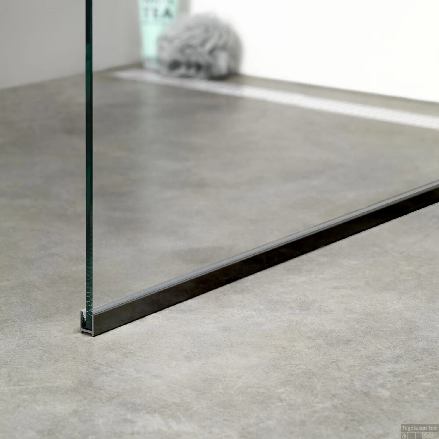 Inloopdouche By Sealskin 'I AM' Type A1 100x200 Cm Mat Zwart Helder Antikalk + Zijdeel 30x200 Cm - Afbeelding 4