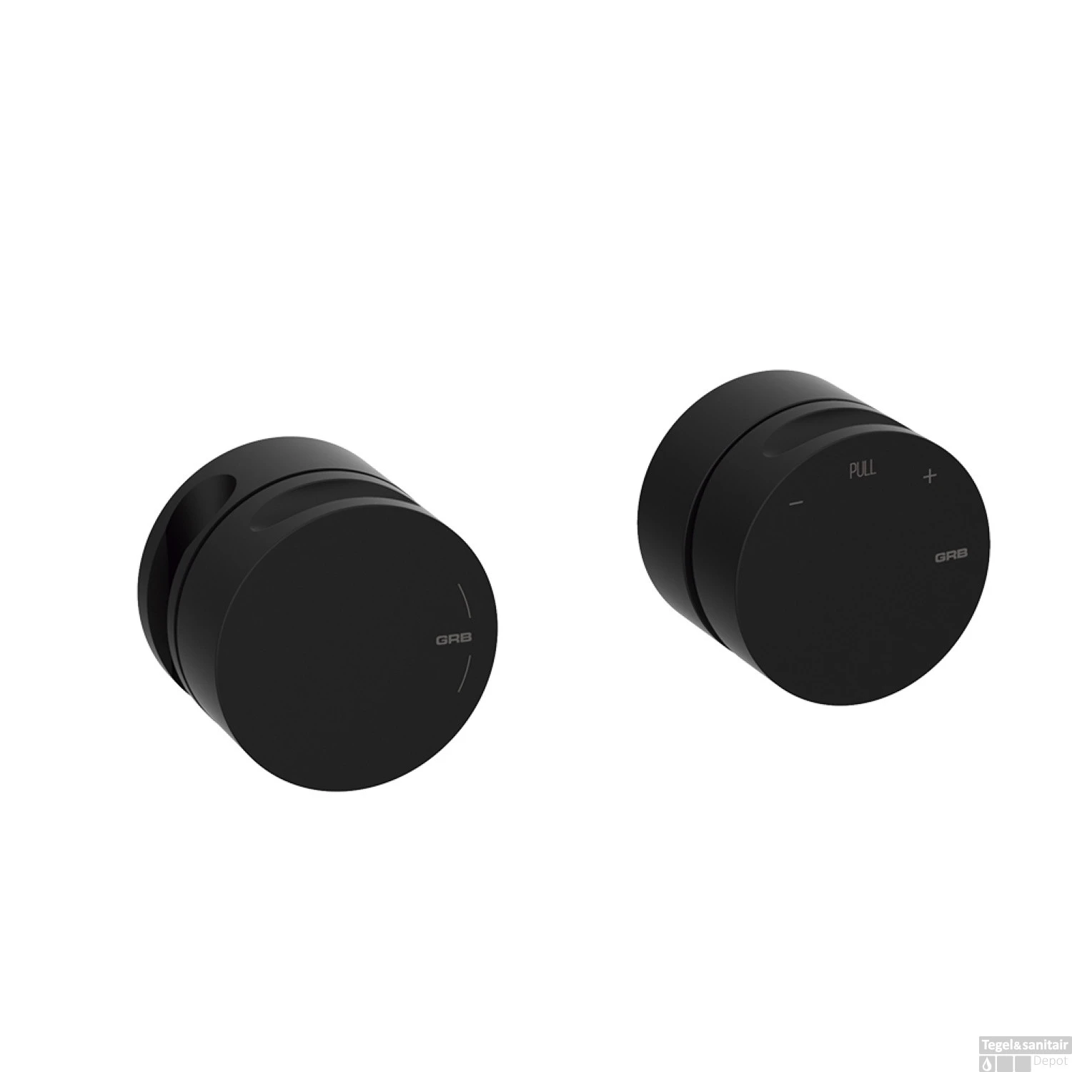 Inbouw Badkraan 2-Wegs GRB InCool Ø80 Mm Messing Zwart