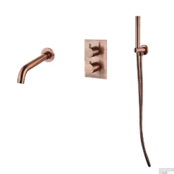 Inbouw Badkraan BWS Koper Compleet Geborsteld Koper