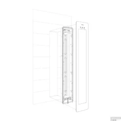 Sunshower One L Round Infrarood 185x33 Cm Inbouw - Opbouw Vlak Of Hoek Sand White -Baden Luxe Verkoop inbouw geen douchekop exploded view v2 01 1 1 1