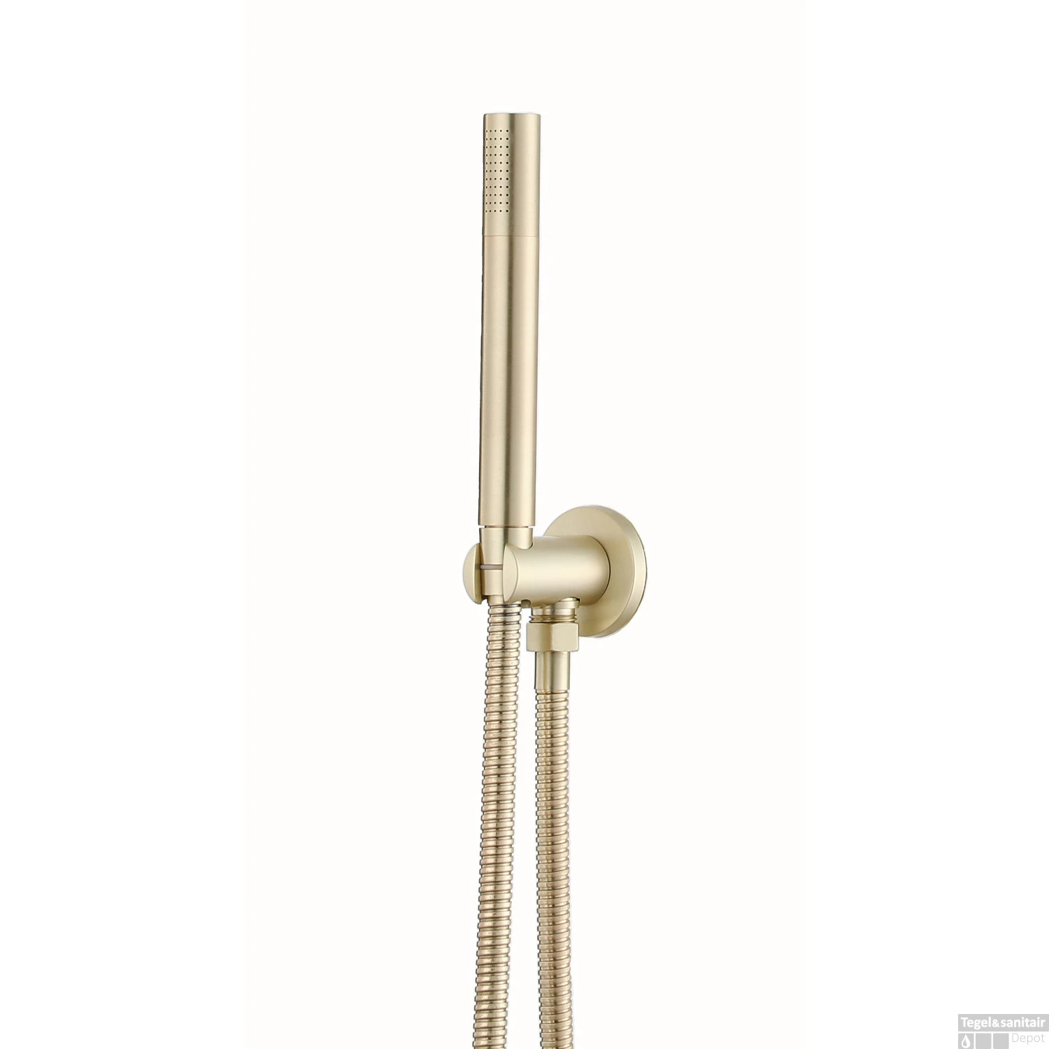 Inbouw Regendouche Set Boss & Wessing Gold Wanduitloop En 20 Cm Hoofddouche Mat Goud - Afbeelding 3