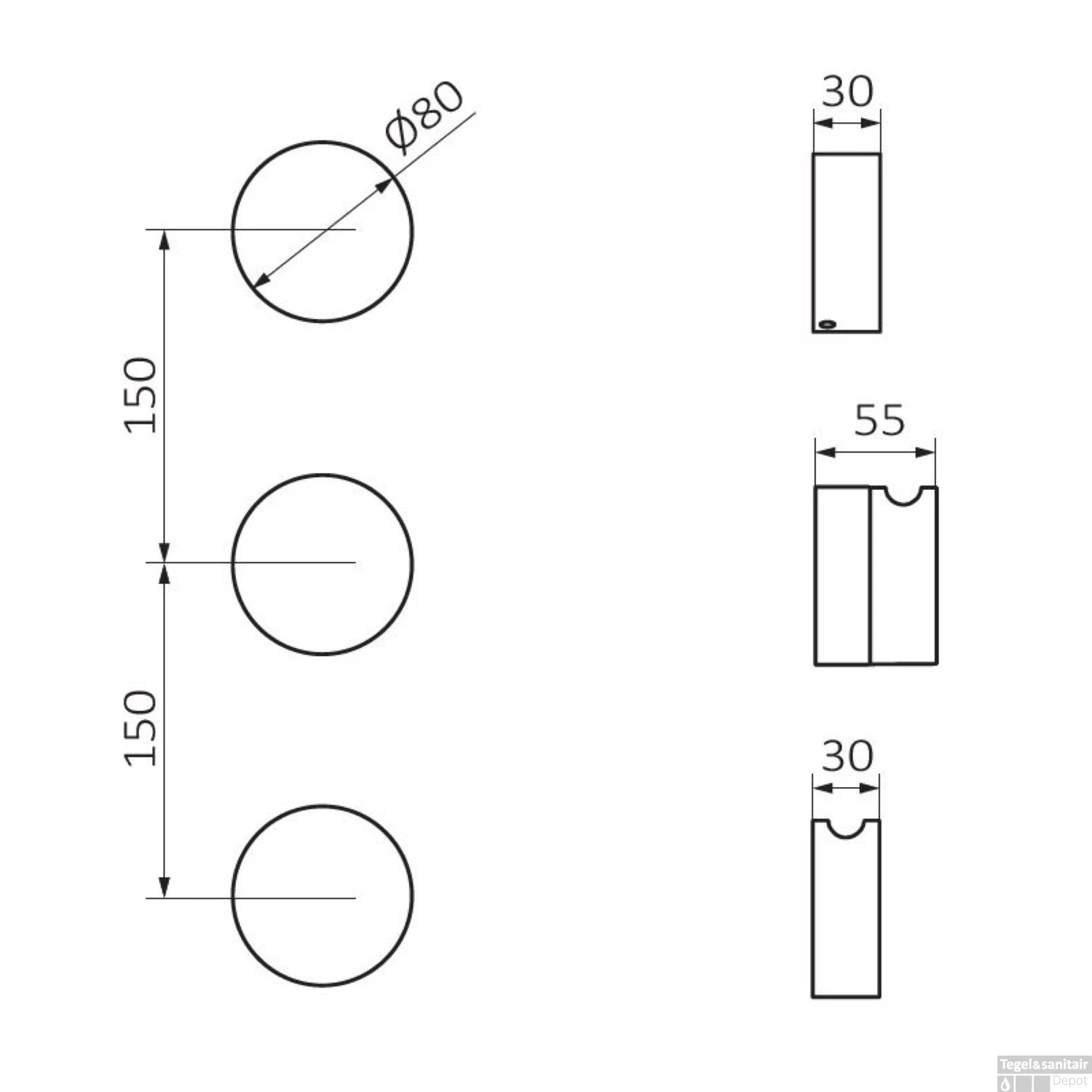 Inbouw Thermostaatkraan GRB InCool 2-Wegs Verticaal Wit 2 Inbouw Thermostaatkraan GRB InCool 2-Wegs Verticaal Wit - Afbeelding 2