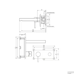 Inbouw Wastafelmengkraan Brauer Chrome Edition Coldstart Rechte Uitloop Korte Platte Hendel Links Chroom Met Afdekplaat -Baden Luxe Verkoop inbouw wastafelmengkraan brauer chrome edition korte platte hendel rechte uitloop geborsteld chroom met afdekplaat tec