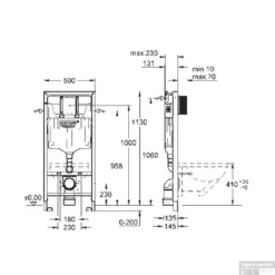 Grohe Rapid SL Toiletset Set03 Geberit Econ II Met Grohe Arena Of Skate Drukplaat -Baden Luxe Verkoop inbouwreservoir grohe rapid sl tech 5