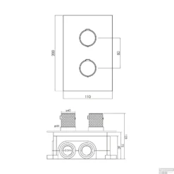 Inbouwthermostaat Compleet Brauer Copper Carving 3-weg Geborsteld Koper -Baden Luxe Verkoop inbouwthermostaat compleet brauer copper carving 3 weg geborsteld koper tec
