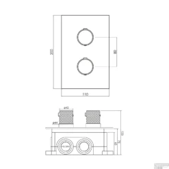 Inbouwthermostaat Compleet Brauer Gunmetal Carving 3-weg Geborsteld Gunmetal -Baden Luxe Verkoop inbouwthermostaat compleet brauer gunmetal carving 3 weg geborsteld gunmetal tec