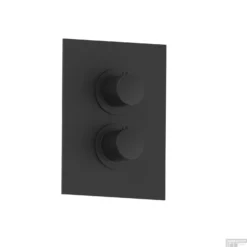 Inbouwthermostaat Met Afbouwdeel Salenzi Giro Vierkant Mat Zwart