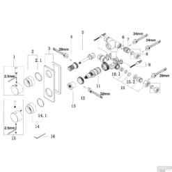 Inbouwthermostaat Wiesbaden Caral 2-weg Rond Mat Zwart -Baden Luxe Verkoop inbouwthermostaat wiesbaden caral 2 weg rond mat zwart tech