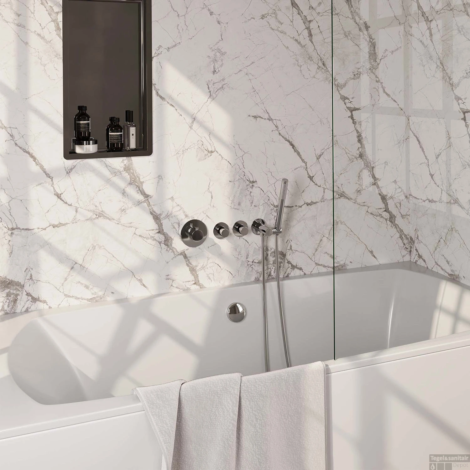 Inbouwthermostaatset Brauer Chrome Incl Staafhanddouche En Badafvoer Chroom 1 Inbouwthermostaatset Brauer Chrome Incl Staafhanddouche En Badafvoer Chroom