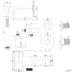 Inbouwthermostaatset Brauer Gunmetal Carving Incl Baduitloop En Staafhanddouche Messing Gunmetal -Baden Luxe Verkoop inbouwthermostaatset brauer gunmetal carving incl baduitloop en staafhanddouche messing gunmetal tec