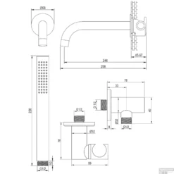 Inbouwthermostaatset Brauer Gunmetal Edition Incl Baduitloop En Staafhanddouche Messing Gunmetal -Baden Luxe Verkoop inbouwthermostaatset brauer gunmetal edition incl baduitloop en staafhanddouche messing gunmetal tec