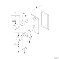 Inbouwthermostaatset Wiesbaden Caral Rond 30cm Plafonduitloop Geborsteld RVS PVD Coating -Baden Luxe Verkoop inbouwthermostaatset wiesbaden caral rond 30cm geborsteld rvs tech4