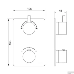 Inbouwthermostaatset Wiesbaden Caral Rond 30cm Muuruitloop Geborsteld RVS PVD Coating -Baden Luxe Verkoop inbouwthermostaatset wiesbaden caral rond geborsteld rvs tech3