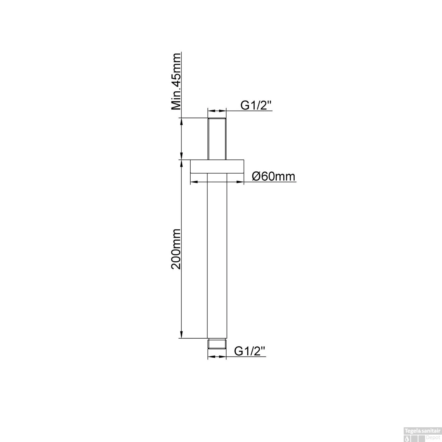 Inbouwthermostaatset Wiesbaden Caral Rond 30cm Plafonduitloop Geborsteld Messing Goud PVD Coating 6 Inbouwthermostaatset Wiesbaden Caral Rond 30cm Plafonduitloop Geborsteld Messing Goud PVD Coating - Afbeelding 6