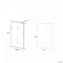 Inloopdouche Boss & Wessing Vidrios 90x200 Cm 10 Mm Met Stabilisatiestang NANO Mat Zwart -Baden Luxe Verkoop inloopdouche boss wessing vidrios 90x200 cm 10 mm met stabilisatiestang nano mat zwart tech