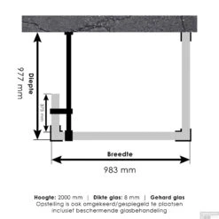 Inloopdouche Compleet Just Creating Profielloos 100x100/40 Cm Reversed Gunmetal -Baden Luxe Verkoop inloopdouche compleet just creating profielloos 100x100 40 cm reversed gunmetal tec