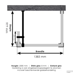 Inloopdouche Compleet Just Creating Profielloos 100x140/40 Cm Reversed Gunmetal -Baden Luxe Verkoop inloopdouche compleet just creating profielloos 100x140 40 cm reversed gunmetal tec