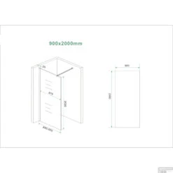 BWS Inloopdouche Pro Line Middenband 90x200 Geborsteld Messing Koper Profiel En Stang 13 BWS Inloopdouche Pro Line Middenband 90x200 Geborsteld Messing Koper Profiel En Stang -Baden Luxe Verkoop inloopdouche proline 90x200 8mm nano coating tech 4