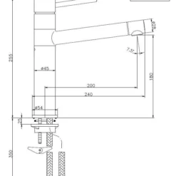 Keukenkraan Huber Kiruna RVS-look 22701HNS