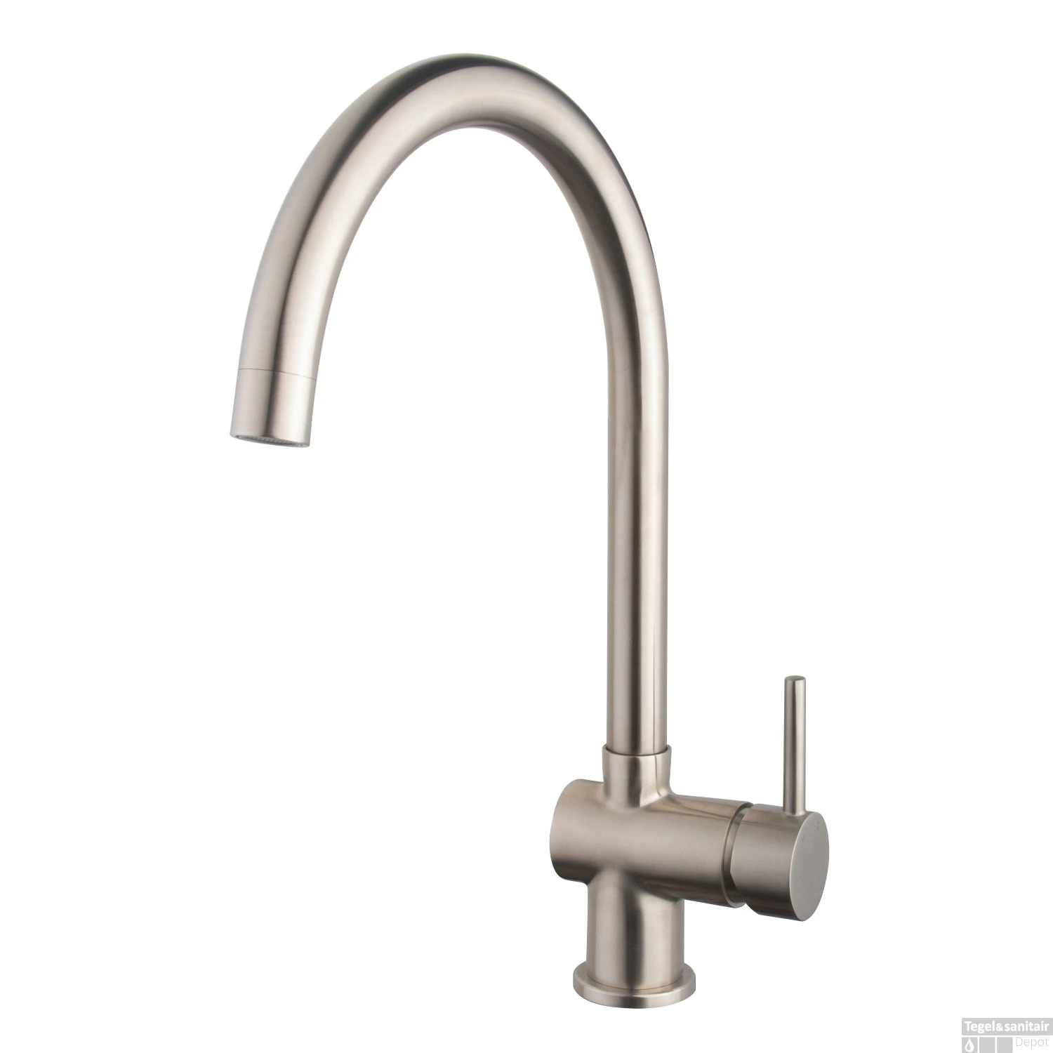 Keukenkraan BWS Mengkraan Hoog Gebogen Uitloop RVS 1 Keukenkraan BWS Mengkraan Hoog Gebogen Uitloop RVS