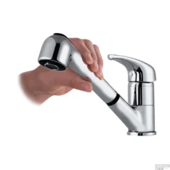 Keukenkraan GRB Kitchen Mengkraan Met Afneembaar Verlengstuk Chroom