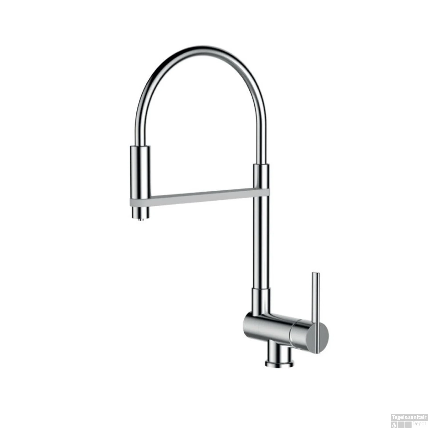 Keukenkraan GRB Kitchen Opklapbaar 45 Cm Messing Chroom 1 Keukenkraan GRB Kitchen Opklapbaar 45 Cm Messing Chroom