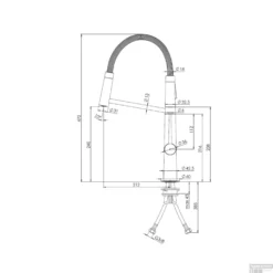 Keukenkraan Salenzi Giro Uitklapbaar Zwart Chroom -Baden Luxe Verkoop keukenkraan salenzi giro uitklapbaar tech 1 1 1