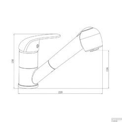 Keukenmengkraan Schutte Falcon Uittrekbare Sproeier Chroom -Baden Luxe Verkoop keukenmengkraan schutte falcon uittrekbare sproeier chroom tech