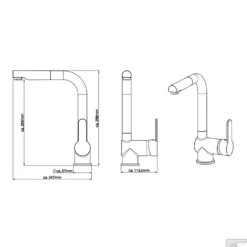 Keukenmengkraan Schutte London Hoge Draaibare En Uittrekbare Uitloop Chroom -Baden Luxe Verkoop keukenmengkraan schutte london hoge draaibare en uittrekbare uitloop chroom tech
