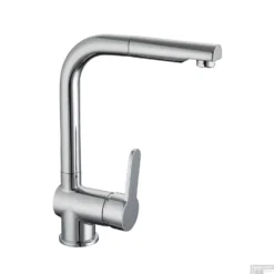 Keukenmengkraan Schutte London Hoge Draaibare Uitloop Met Uittrekbare Sproeier Lage Druk Chroom