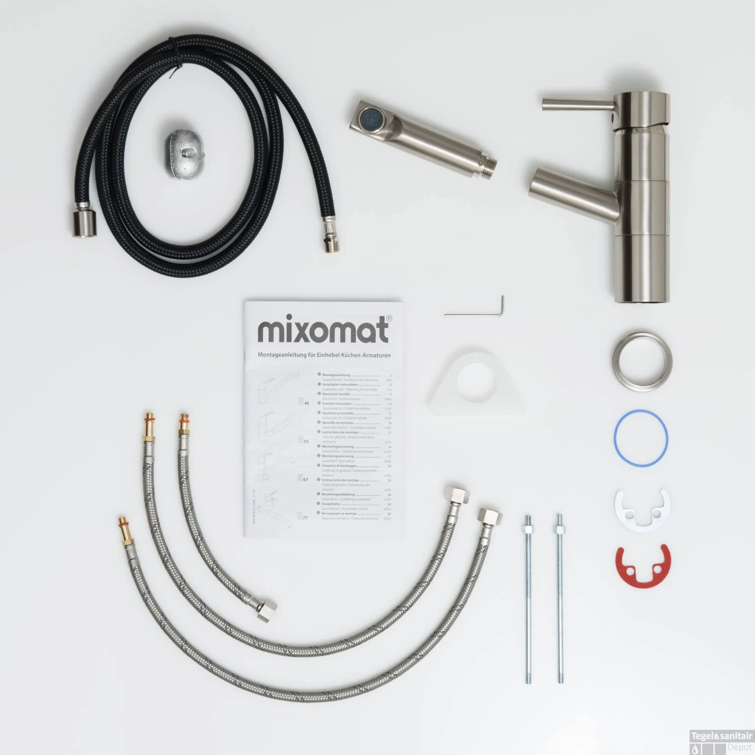 Keukenmengkraan Schutte Unicorn Draaibare En Uittrekbare Uitloop RVS 6 Keukenmengkraan Schutte Unicorn Draaibare En Uittrekbare Uitloop RVS - Afbeelding 6