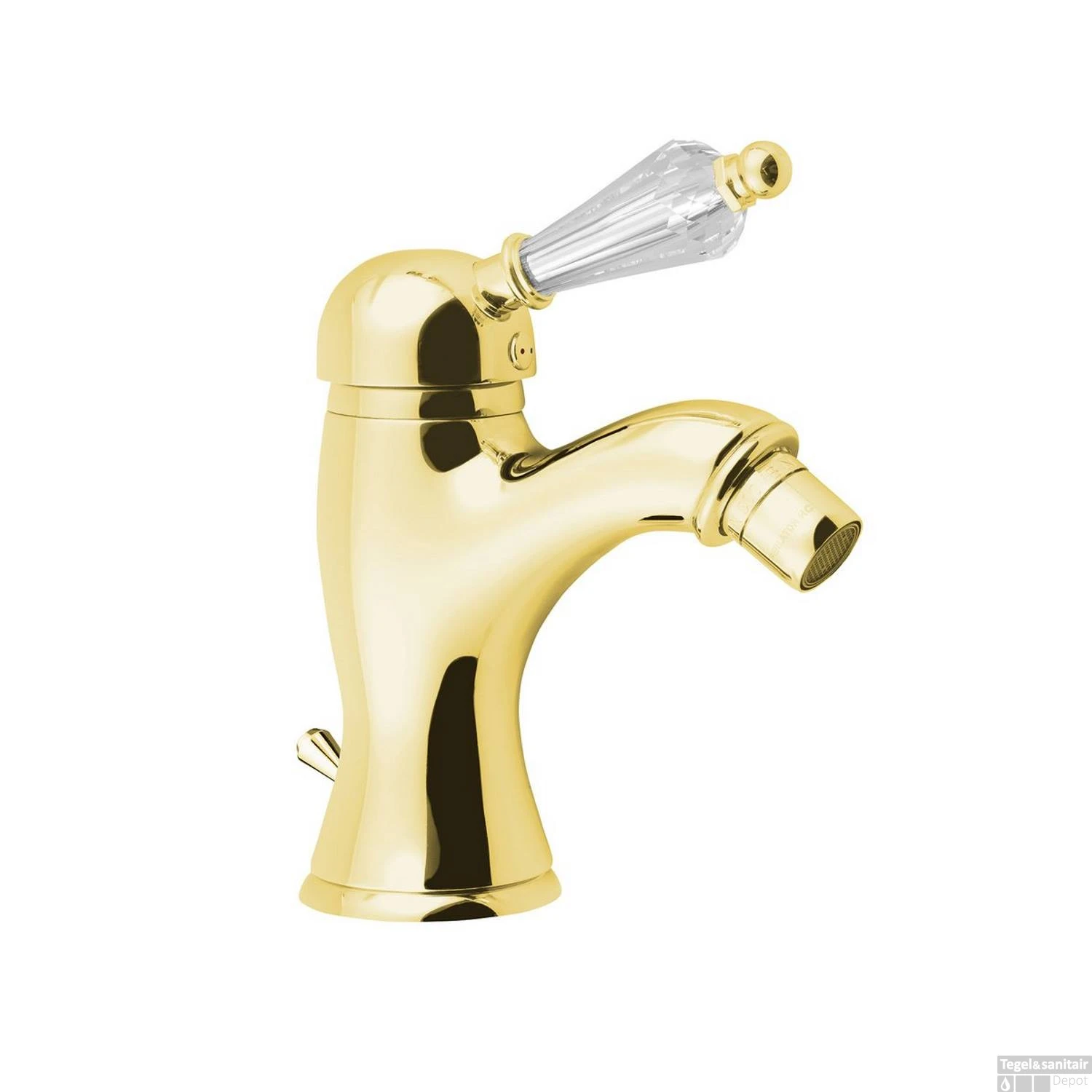 Bidetmengkraan Sapho Kirké Retro Kristal 1-hendel Gebogen 18.2 Cm Goud (incl. Clickwaste) 1 Bidetmengkraan Sapho Kirké Retro Kristal 1-hendel Gebogen 18.2 Cm Goud (incl. Clickwaste)