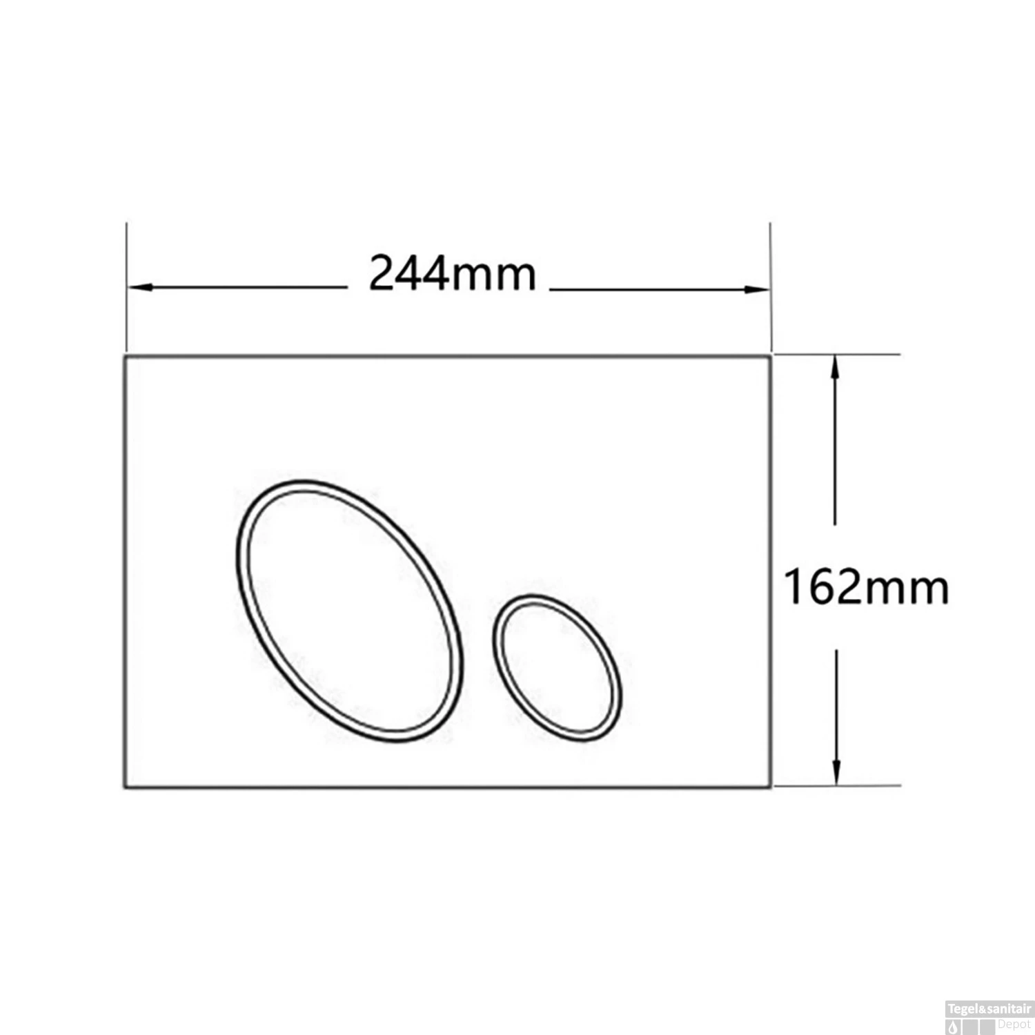 Drukplaat Voor Inbouwreservoir Wiesbaden X10 Glans Wit 2 Drukplaat Voor Inbouwreservoir Wiesbaden X10 Glans Wit - Afbeelding 2