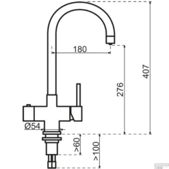 Kokendwaterkraan Selsiuz Steel Rond Copper Inclusief Single Boiler -Baden Luxe Verkoop kokendwaterkraan selsiuz steel round inclusief boiler tech 3 1