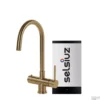 Kokendwaterkraan Selsiuz Steel Rond Gold Inclusief Single Boiler